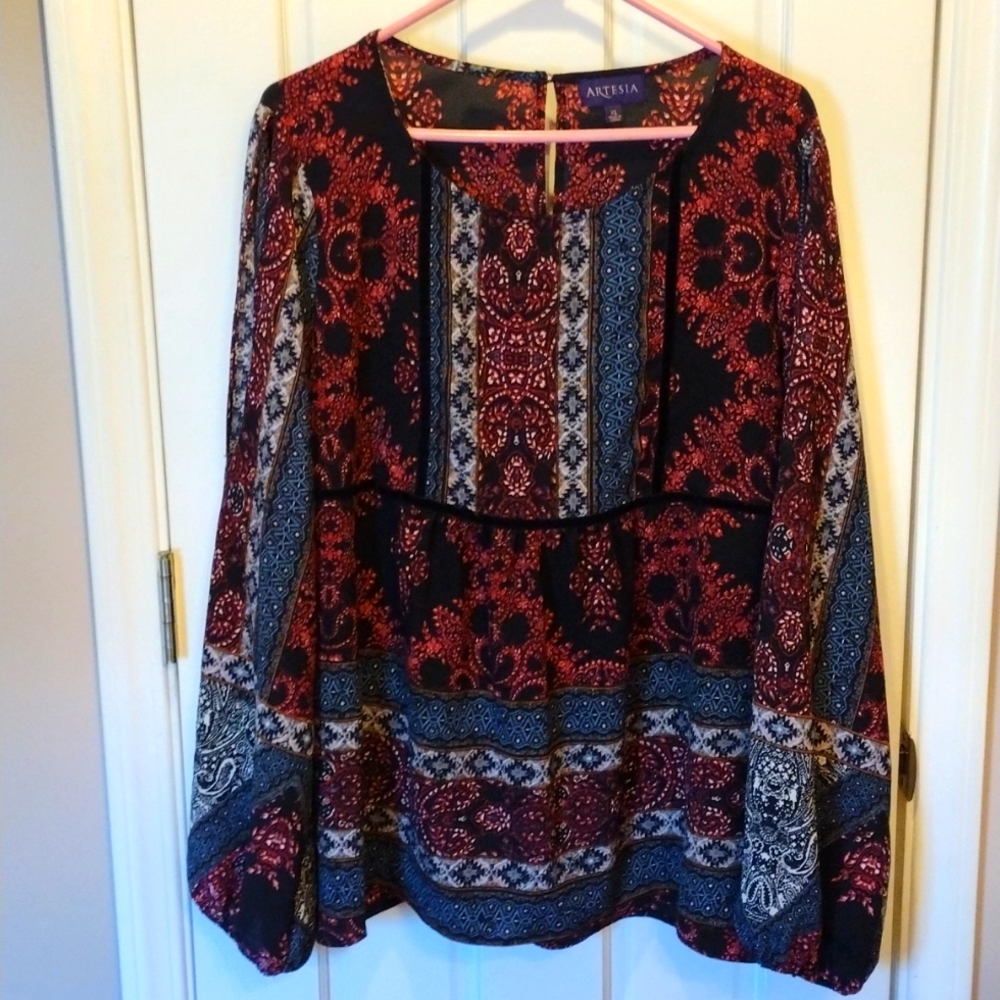 Artesia sheer blouse.